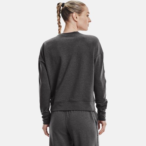 Under Armour женский свитшот Rival Terry Taped Crew (Jet Gray), M